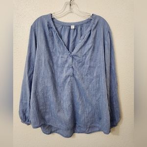 Old Navy Bubble Sleeve Peasant Top XL